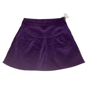 Talbots Kids Stretch Purple Corduroy Skirt NWT